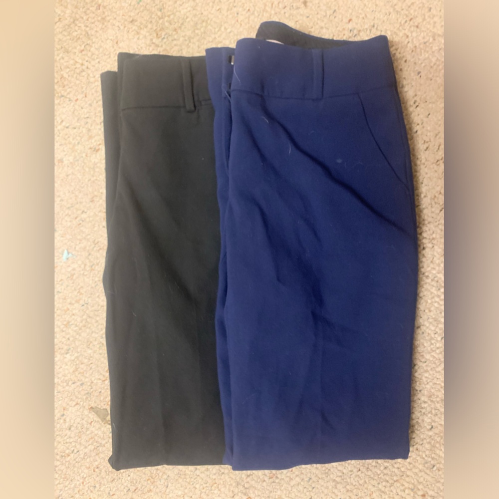 **Lot of 2 Pairs** The Loft Trousers Size 2 Black Navy - EUC